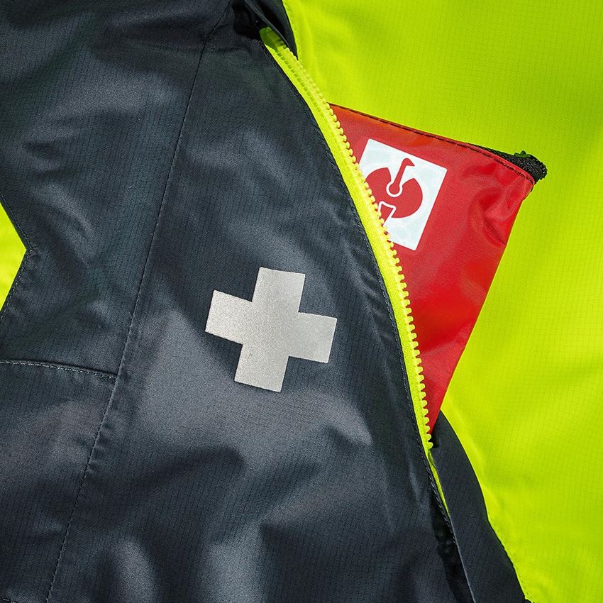 Pracovné bundy: Lesnícka bunda do dažďa e.s. + výstražná žltá/kozmická modrá 2