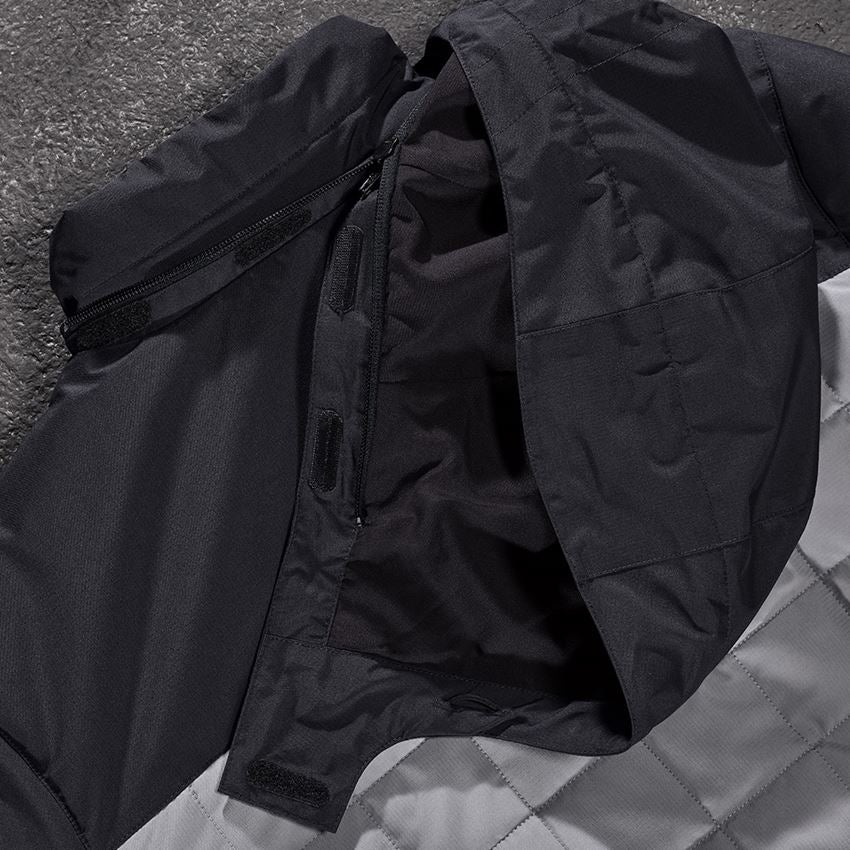 Pracovné bundy: Pilotná bunda s kapucňou e.s.concrete + čierna/čadičovo sivá 2