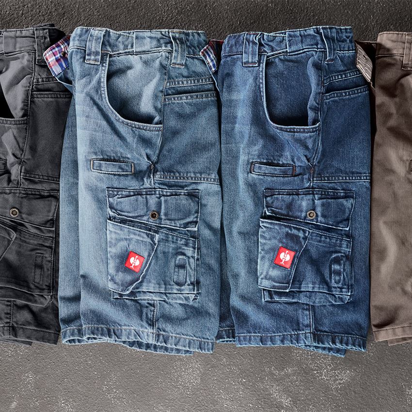 Pracovné nohavice: Pracovné džínsové šortky e.s. + gaštanová 2
