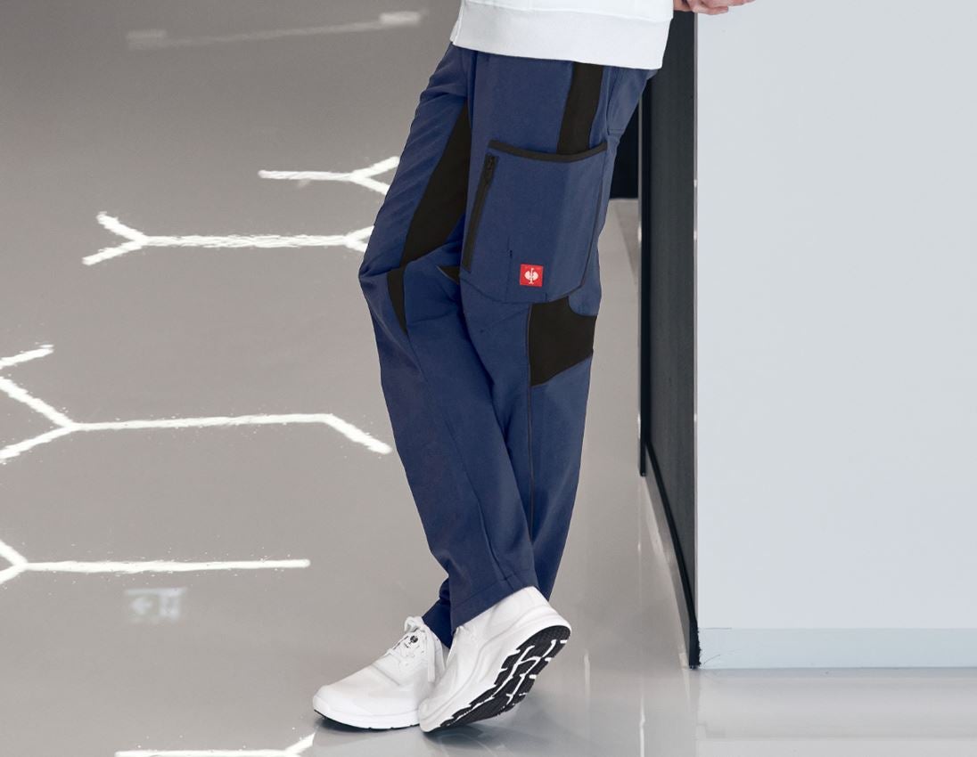 Pracovné nohavice: Cargo nohavice e.s.vision stretch, pánske + tmavomodrá 1