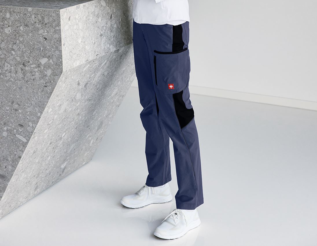 Pracovné nohavice: Cargo nohavice e.s.vision stretch, dámske + tmavomodrá