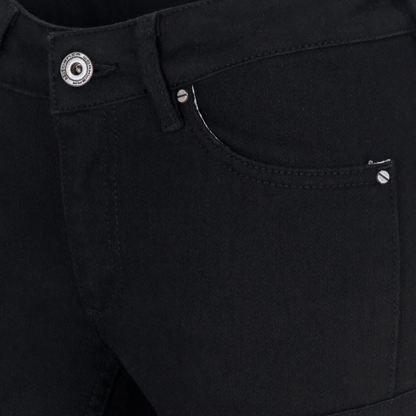 Pracovné nohavice: 7-vreckové džínsy e.s., dámske + čierna 2