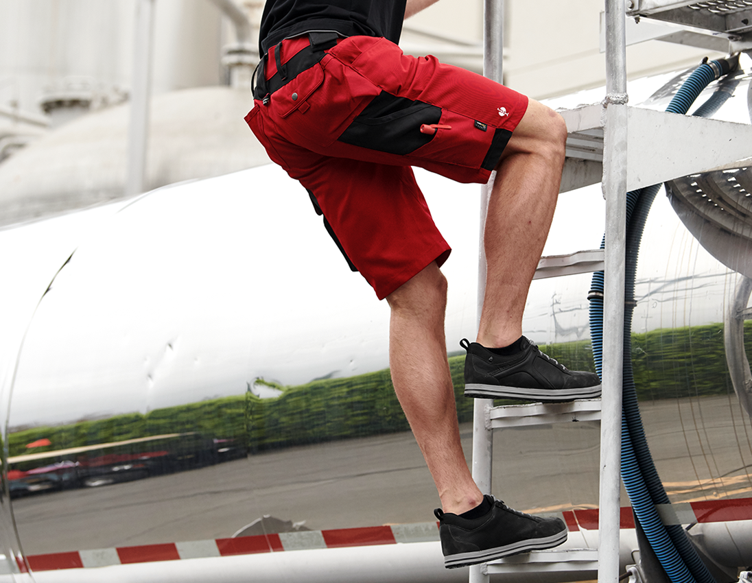 Pracovné nohavice: Šortky e.s.motion + červená/čierna 1