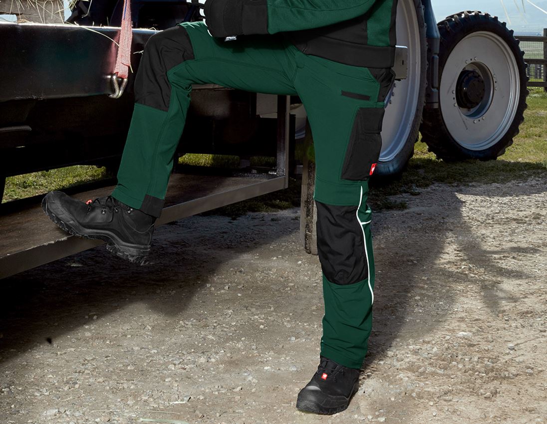 Pracovné nohavice: Funkčné nohavice do pása e.s.dynashield + zelená/čierna 1