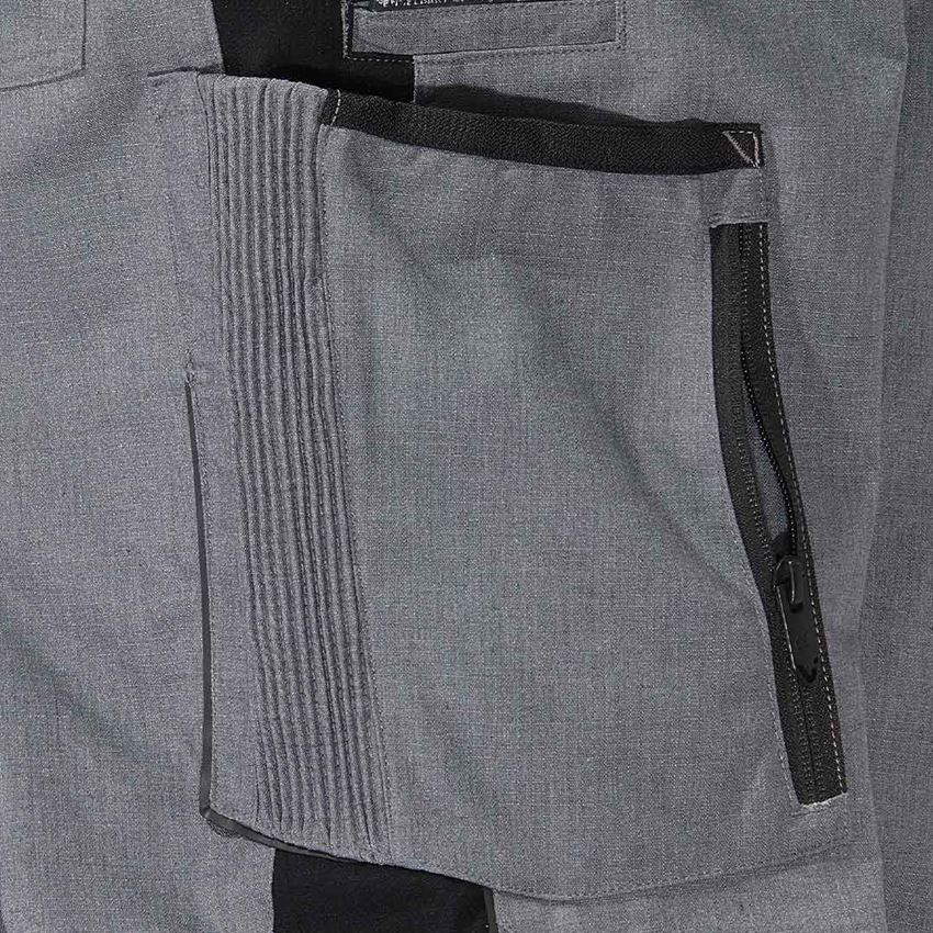 Pracovné nohavice: Cargo nohavice e.s.vision + cementová melanž/čierna 2