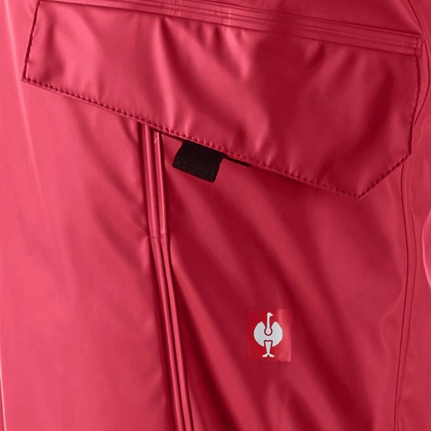 Pracovné nohavice: Nohavice do dažďa e.s.motion 2020 superflex + ohnivá červená/výstražná žltá 2