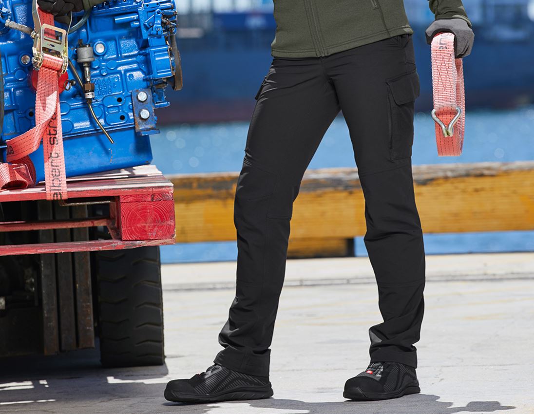 Pracovné nohavice: Funkčné cargo nohavice e.s.dynashield solid, d + čierna
