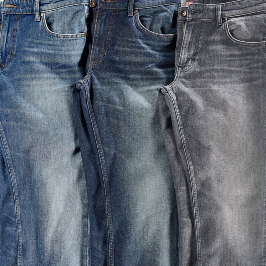 Pracovné nohavice: e.s. Strečové 5-vreckové džínsy, straight + graphitewashed 2