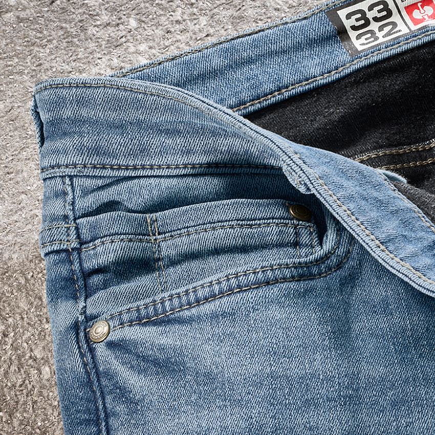 Pracovné nohavice: e.s. zimné 5-vreckové džínsy + stonewashed 2