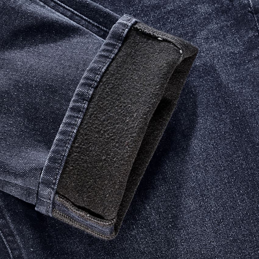 Pracovné nohavice: e.s. zimné 5-vreckové džínsy + darkwashed 2