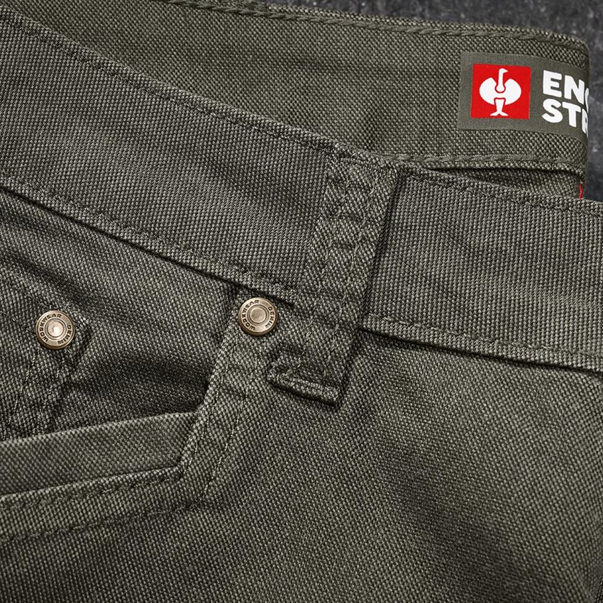Pracovné nohavice: 5-vreckové nohavice e.s.vintage + maskáčová zelená 2