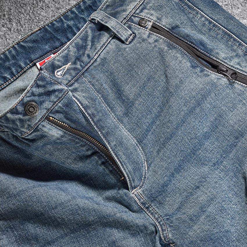 Oblečenie proti porezaniu: Lesnícke ochranné džínsy voči prerezaniu e.s. + stonewashed 2