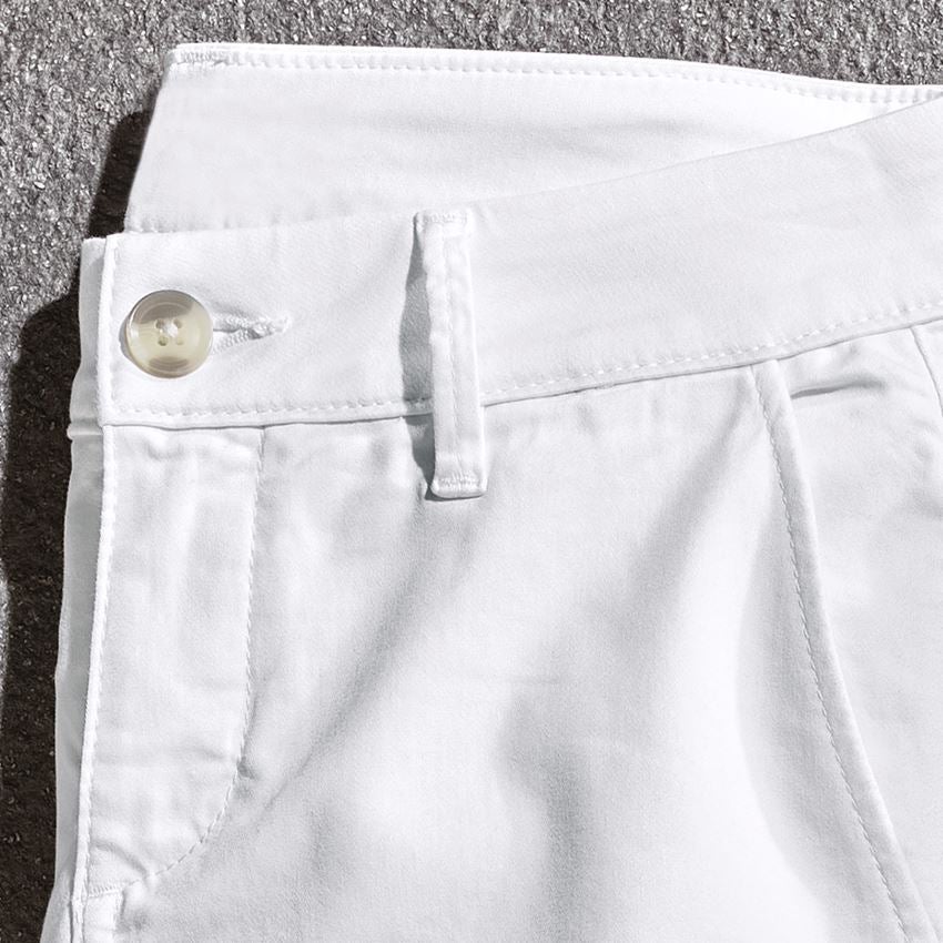 Témy: Dámske pracovné 5-vreckové chino nohavice e.s. + biela 2