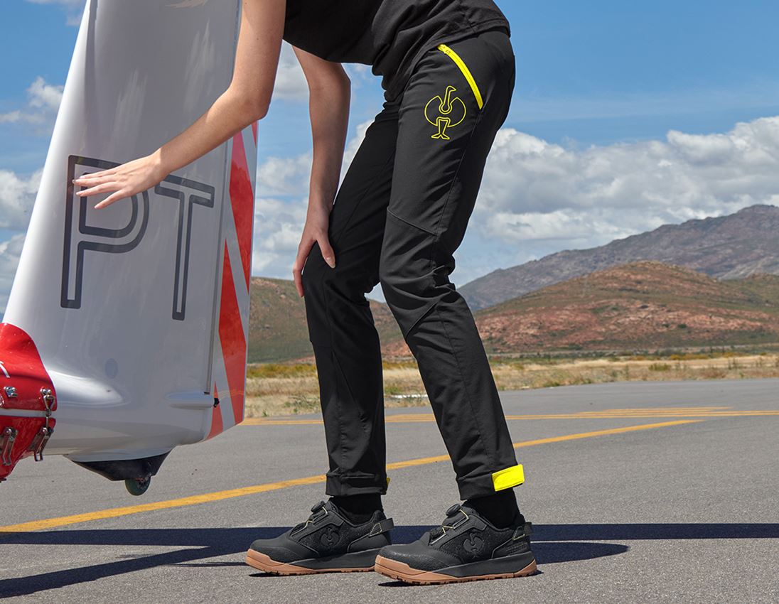 Témy: Funkčné nohavice e.s.trail, dámske + čierna/acidová žltá