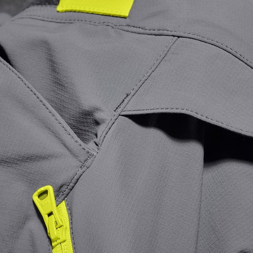 Nohavice: Funkčné šortky e.s.trail, dámske + čadičovo sivá/acidová žltá 2