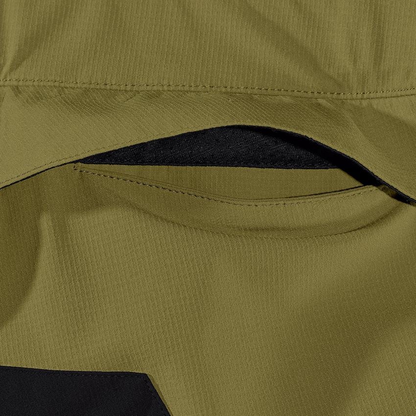 Pracovné nohavice: Funkčné šortky e.s.trail, dámske + borievkovo zelená/limetkovo zelená 2