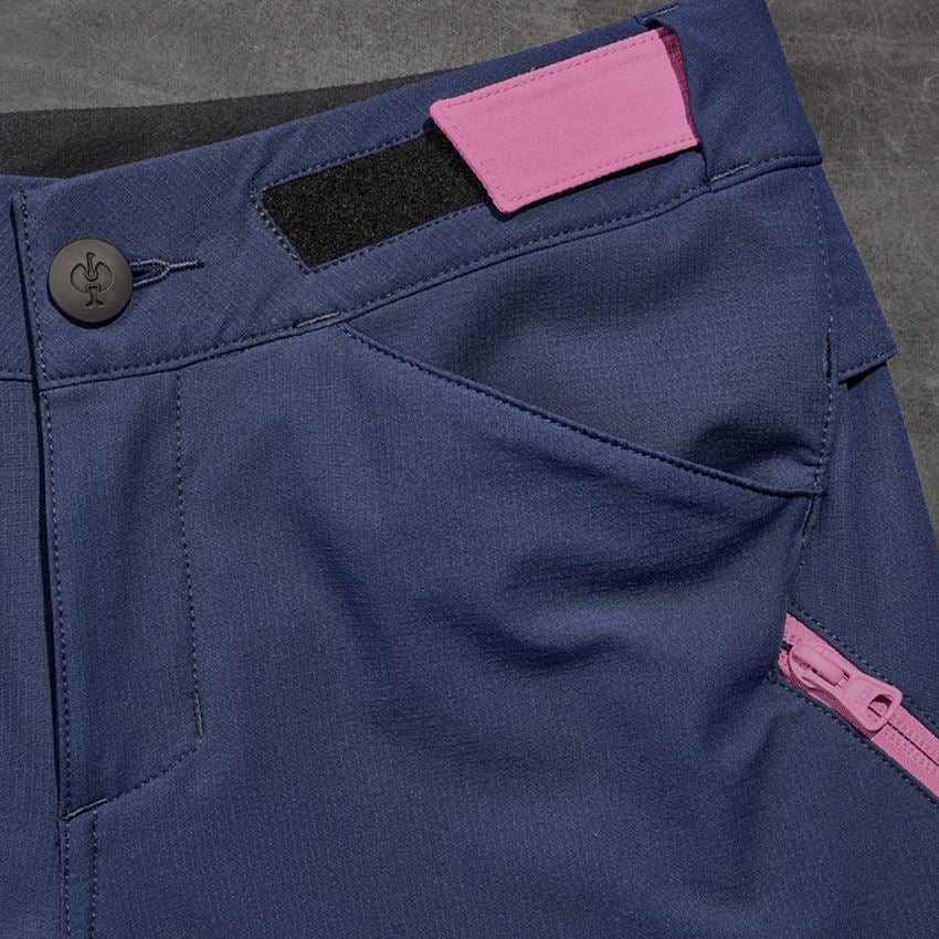 Pracovné nohavice: Funkčné šortky e.s.trail, dámske + tmavomodrá/ružová tara 2