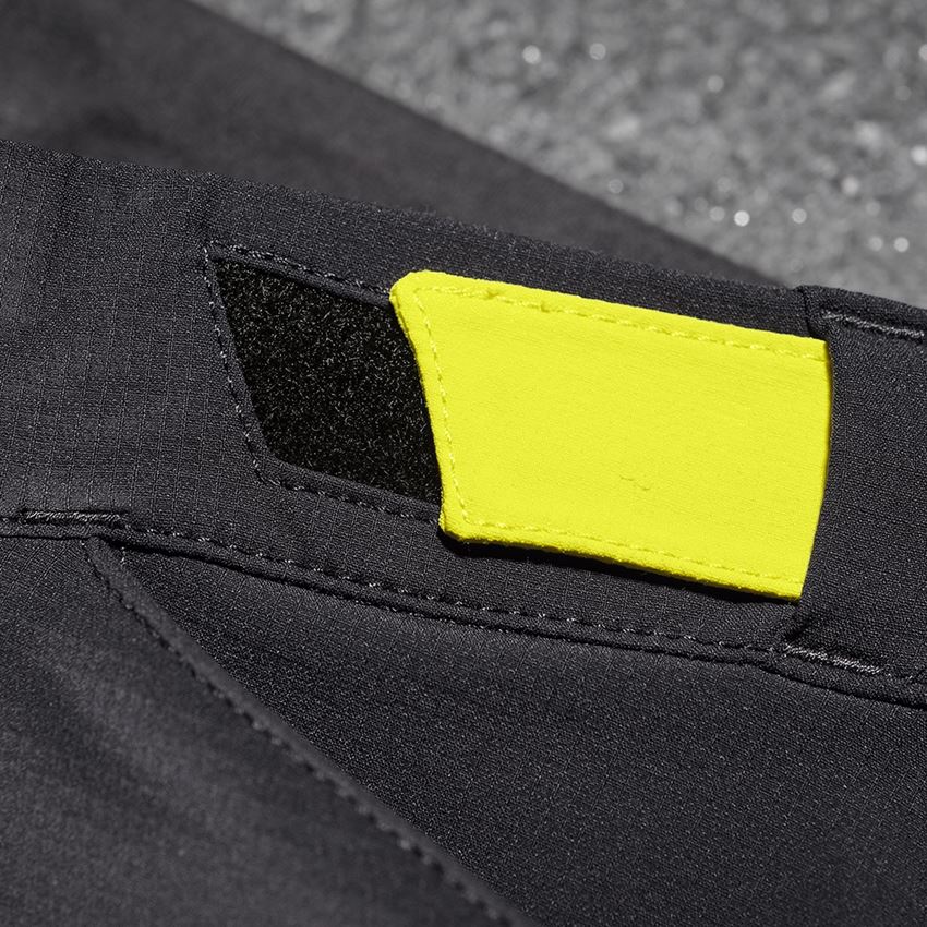 Nohavice: Funkčné nohavice e.s.trail, detské + čierna/acidová žltá 2