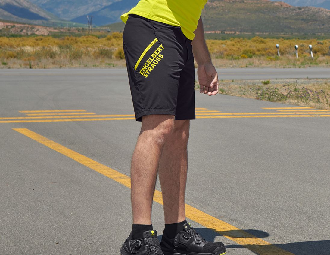 Pracovné nohavice: Funkčné šortky e.s.trail + čierna/acidová žltá 2