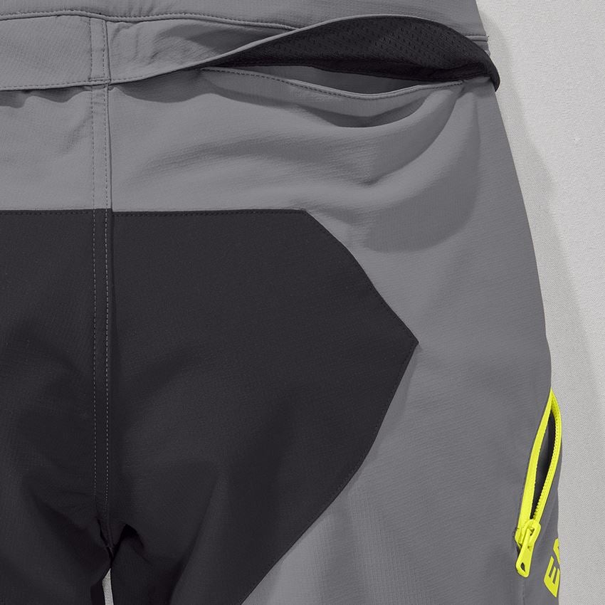 Pracovné nohavice: Funkčné šortky e.s.trail + čadičovo sivá/acidová žltá 2