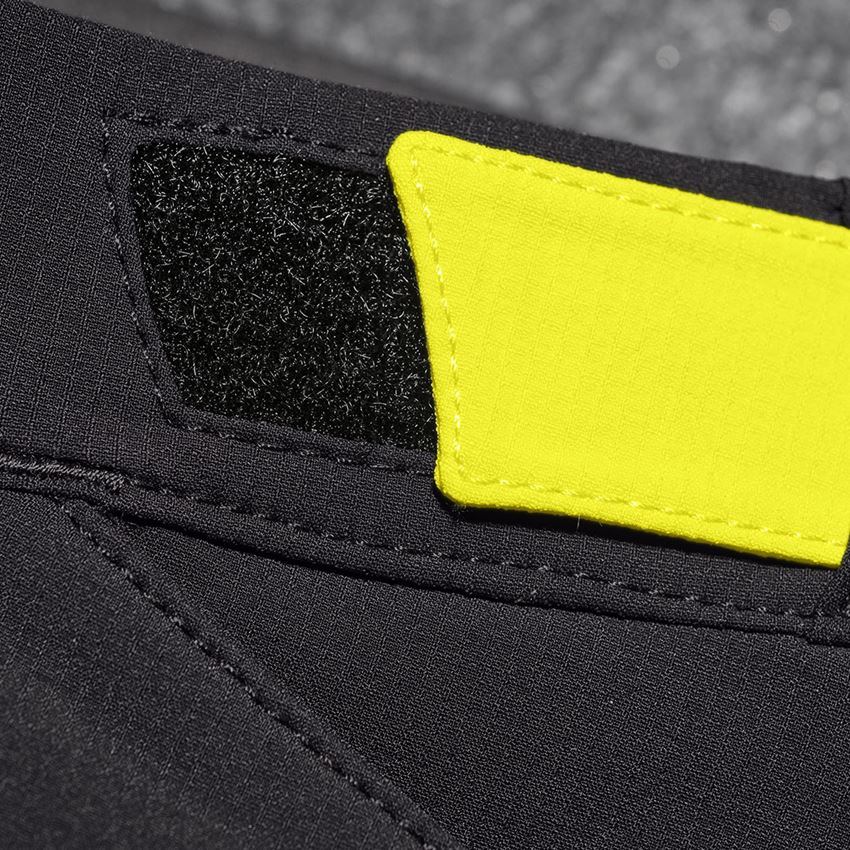 Šortky: Funkčné šortky e.s.trail, detské + čierna/acidová žltá 2