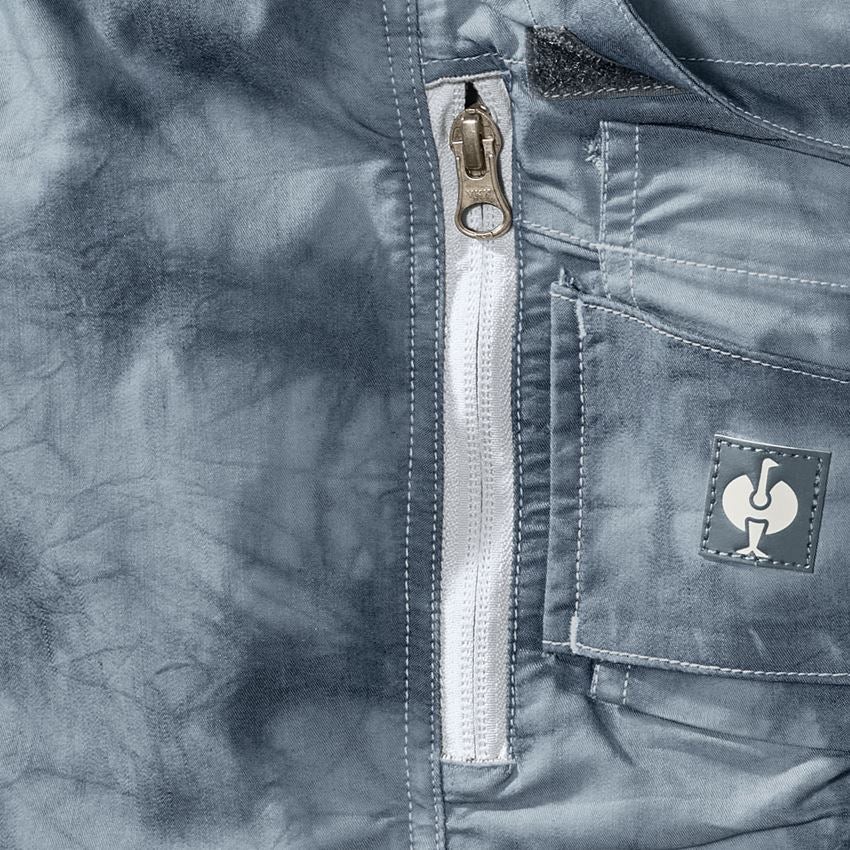 Pracovné nohavice: Cargo šortky e.s.motion ten, letné, dámske + dymová modrá vintage 2