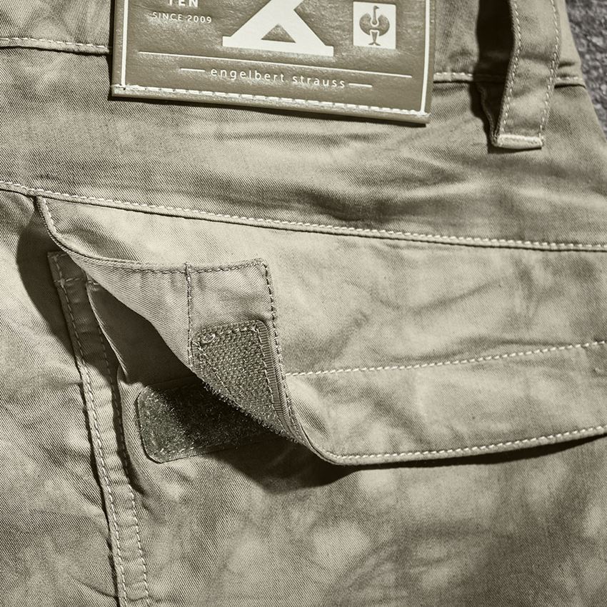Pracovné nohavice: Cargo šortky e.s.motion ten, letné + zemitá zelená vintage 2