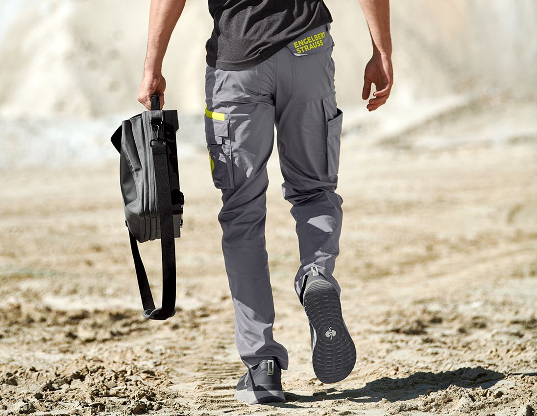 Pracovné nohavice: Cargo nohavice e.s.trail + čadičovo sivá/acidová žltá 1