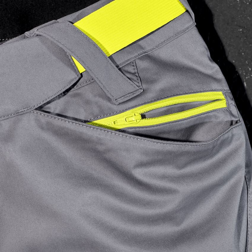 Pracovné nohavice: Cargo nohavice e.s.trail + čadičovo sivá/acidová žltá 2