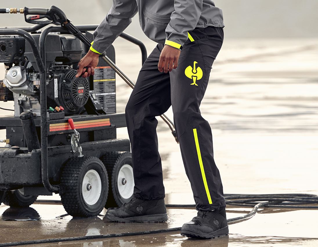 Pracovné nohavice: Nohavice do každého počasia e.s.trail + čierna/acidová žltá