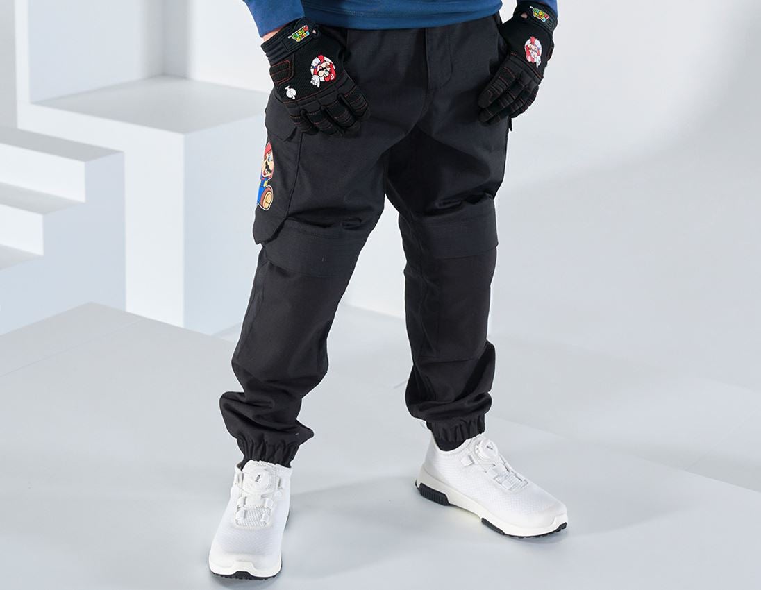 Nohavice: Super Mario cargo nohavice, detské + čierna