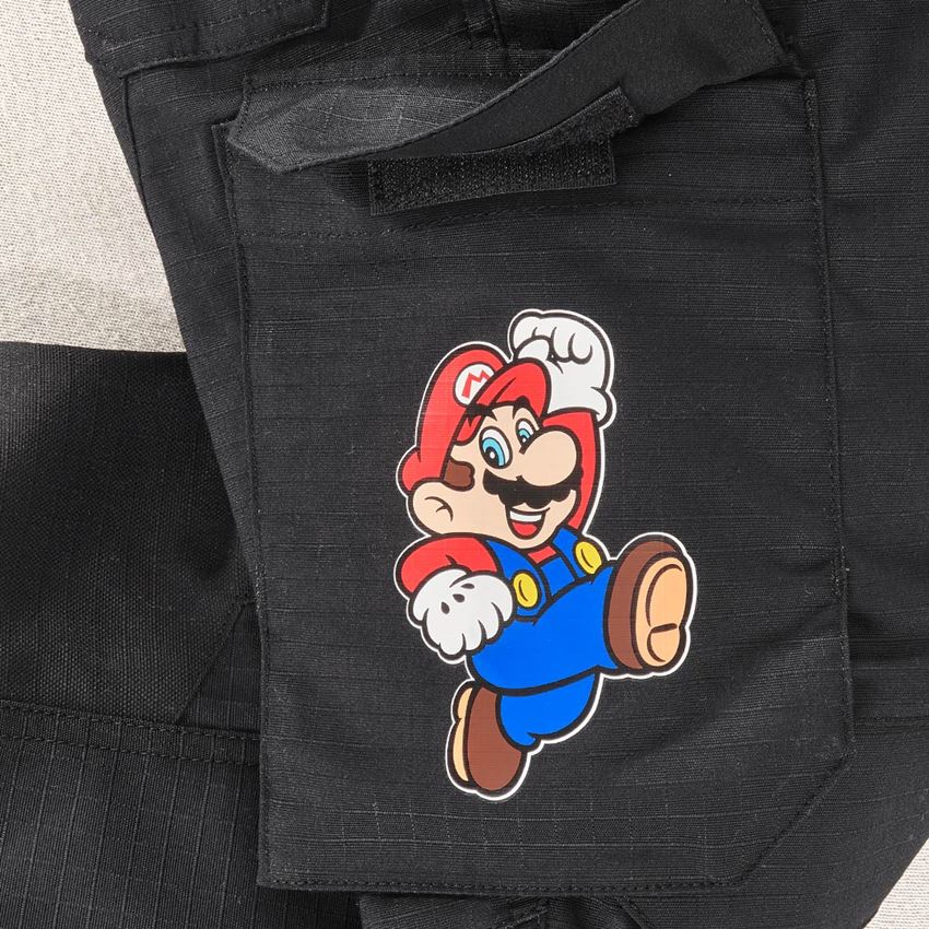 Nohavice: Super Mario cargo nohavice, detské + čierna 2