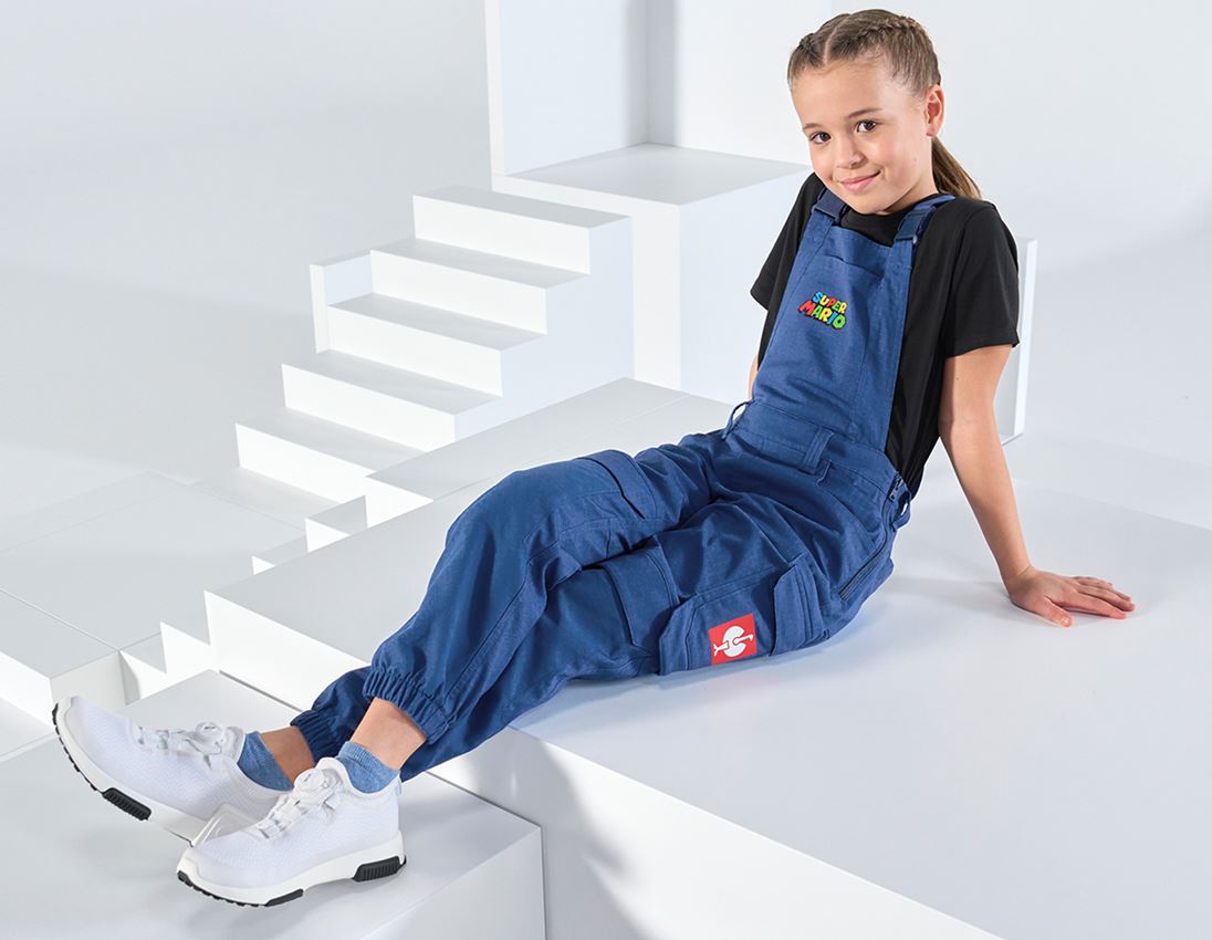Spolupráce: Super Mario nohavice s náprsenkou, detské + alkalická modrá 1