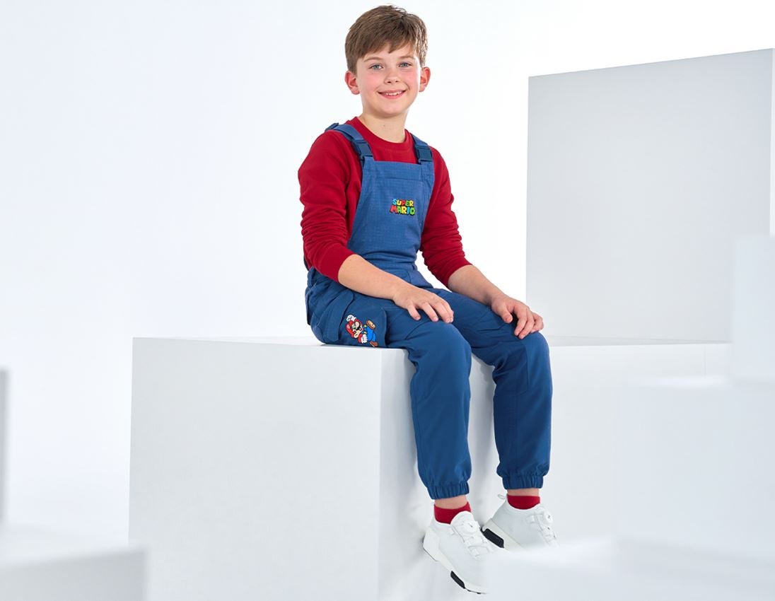 Spolupráce: Super Mario nohavice s náprsenkou, detské + alkalická modrá