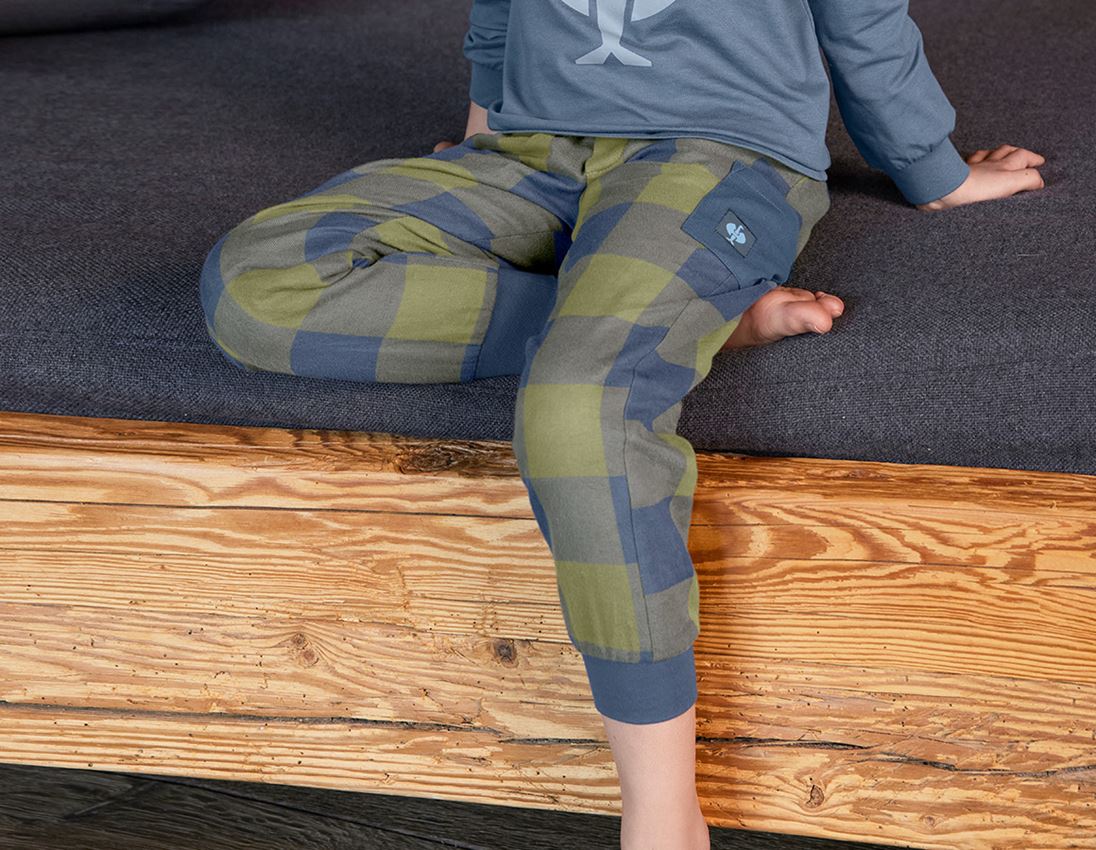 Doplnky: e.s. Pyžamové nohavice, detské + horská zelená/oxidová modrá