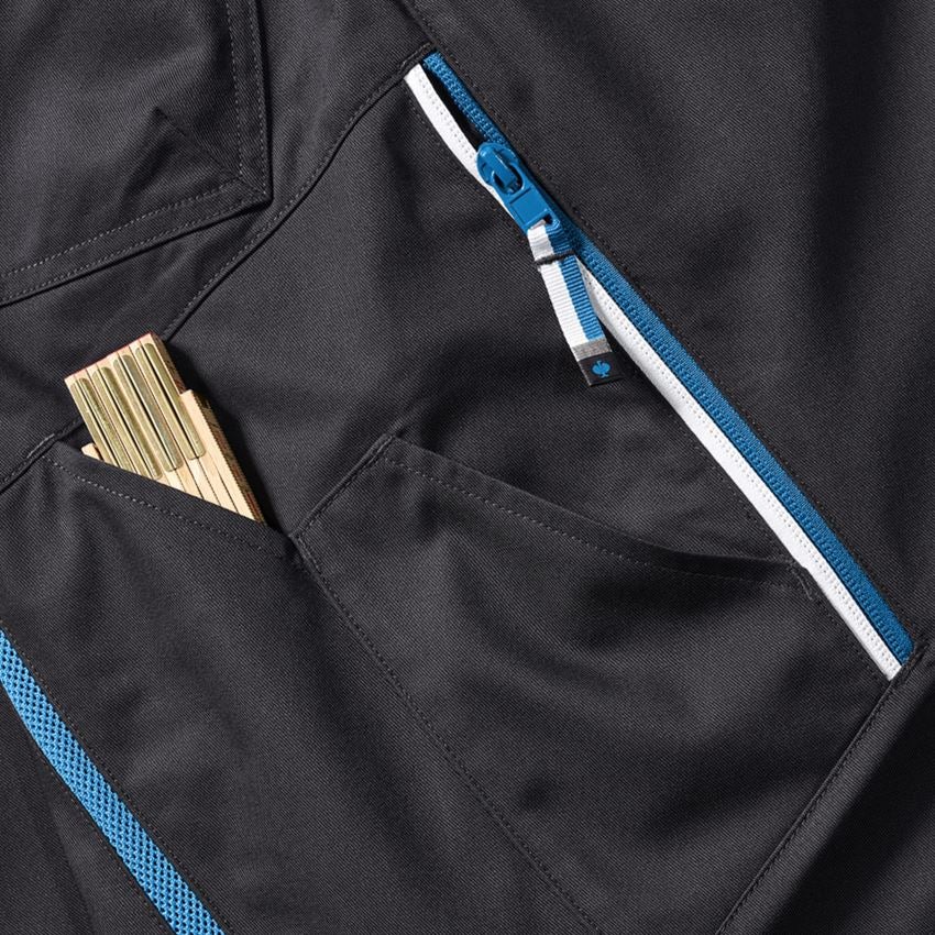 Pracovné nohavice: Nohavice s viacerými vreckami e.s.ambition + grafitová/enciánová modrá 2