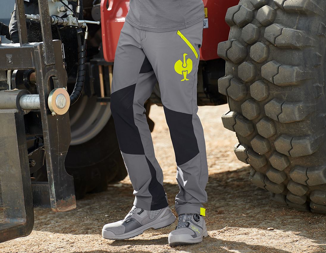 Odevy: SÚPRAVA: Funkčné nohavice e.s.trail+šortky+futbal. + čadičovo sivá/acidová žltá 1