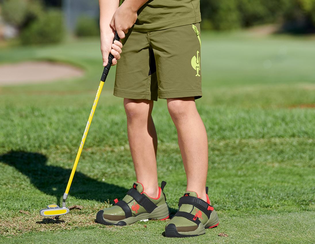 Odevy: SÚPR: Funkčné nohavice e.s.trail + šortky, detské + borievkovo zelená/limetkovo zelená