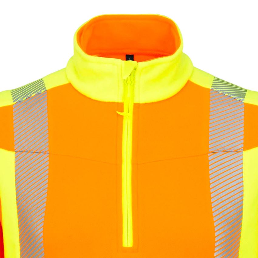 Tričká, pulóvre a košele: Reflexný ochranný flísový sveter e.s.motion 2020 + výstražná oranžová/výstražná žltá 2