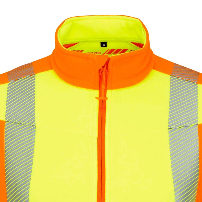 Tričká, pulóvre a košele: Reflexný ochranný flísový sveter e.s.motion 2020 + výstražná žltá/výstražná oranžová 2