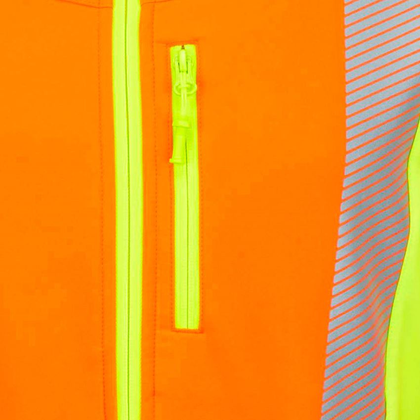 Pracovné bundy: Reflexná ochr. softsh.bunda softl. e.s.motion 2020 + výstražná oranžová/výstražná žltá 2