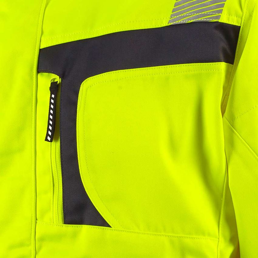 Pracovné bundy: Reflexná ochranná bunda e.s.motion + výstražná žltá/antracitová 2