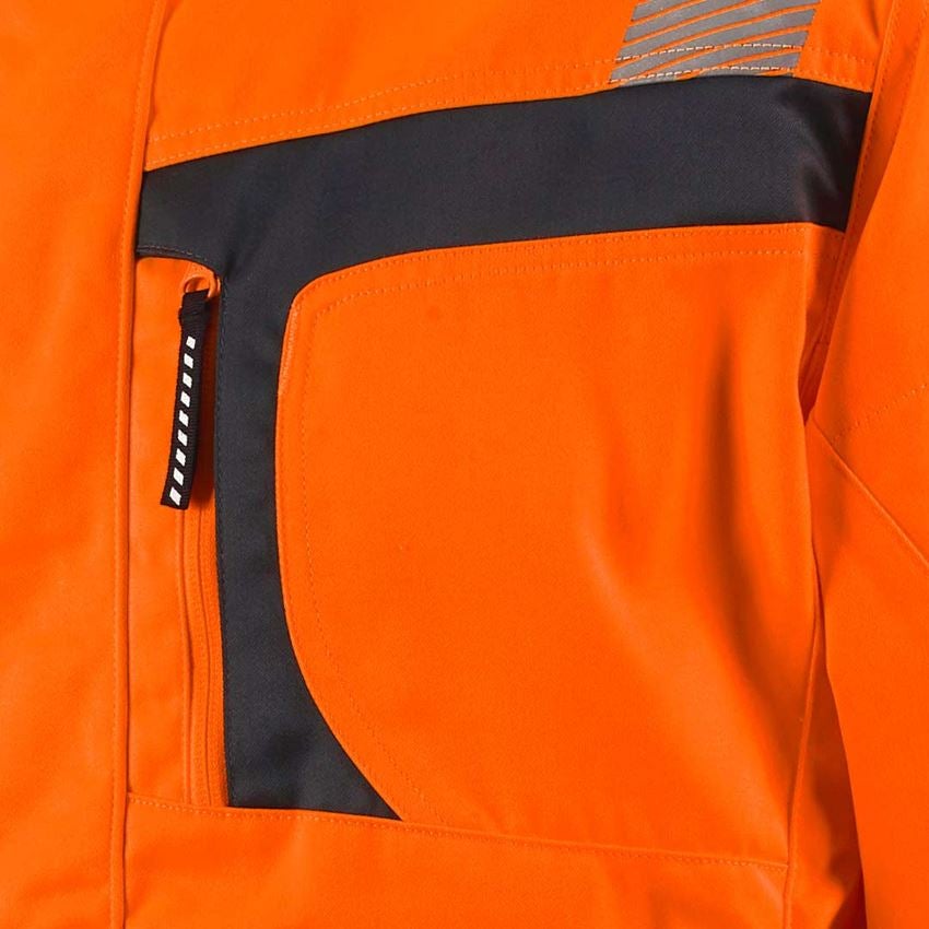 Pracovné bundy: Reflexná ochranná bunda e.s.motion + výstražná oranžová/antracitová 2