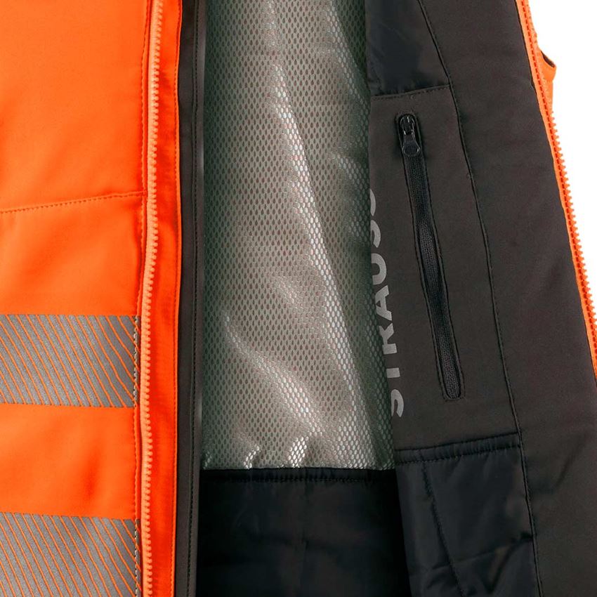 Vesty: Reflexná ochranná softshellová vesta e.s.motion + výstražná oranžová/antracitová 2
