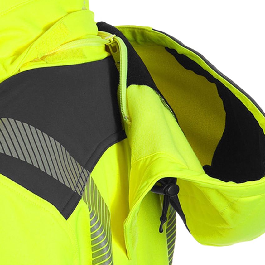 Témy: Reflexná ochranná softshellová bunda e.s.motion + výstražná žltá/antracitová 2