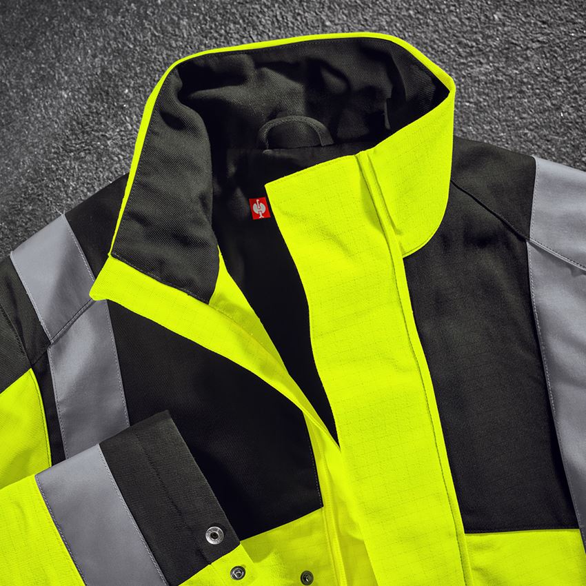 Témy: Pracovná bunda e.s. multinorm high-vis + výstražná žltá/čierna 2