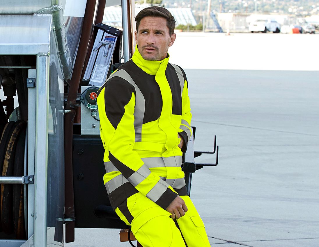 Pracovné bundy: Pracovná bunda e.s. multinorm high-vis + výstražná žltá/čierna 1