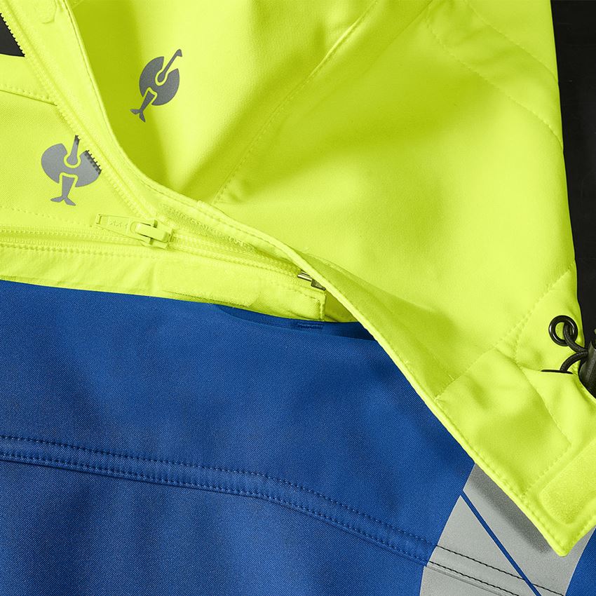 Pracovné bundy: Reflexná zimná softshellová bunda e.s.motion 24/7 + nevadzovo modrá/výstražná žltá 2