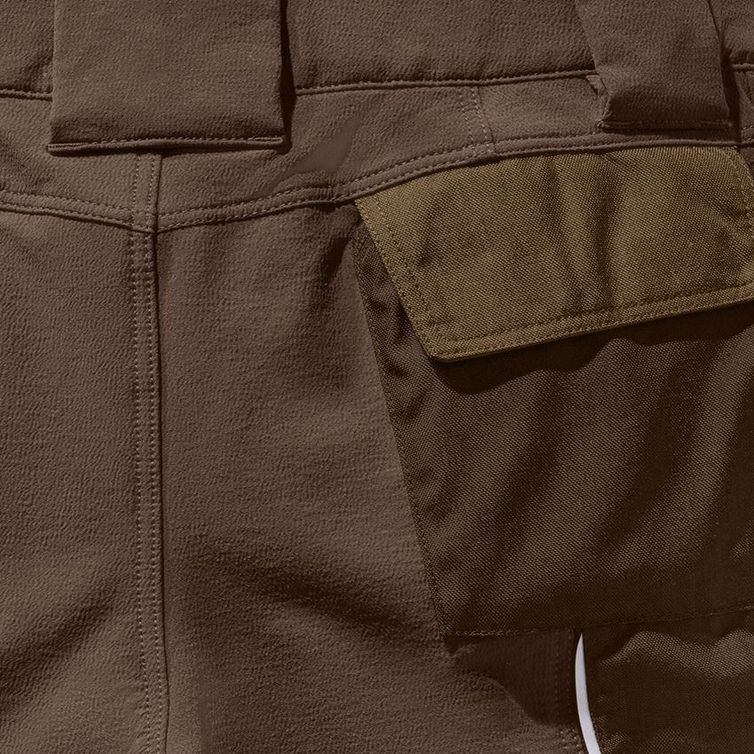 Pracovné nohavice: Funkčné šortky e.s.dynashield + lieskový oriešok/gaštanová 2