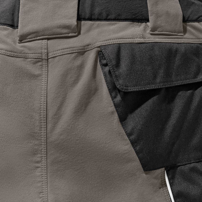 Pracovné nohavice: Funkčné šortky e.s.dynashield + kamenná/čierna 2